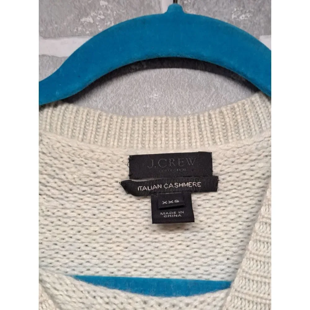 J.Crew Italian Cashmere Knit Mock Neck‎ Long Sleeve Soft Sweater Size XXS